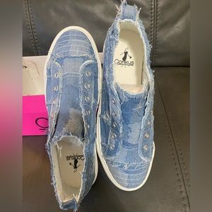 Brand New Jean Slip On Shoes